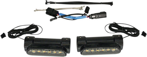 Custom Dynamics Black Dynamic Amber/White Engine Guard LEDs (CD-CB-AW-SS6-B)