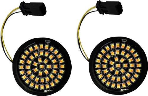 Custom Dynamics Genesis4 Solid Amber/White LED Turn Signal Insert (GEN-4-AW-JAE)
