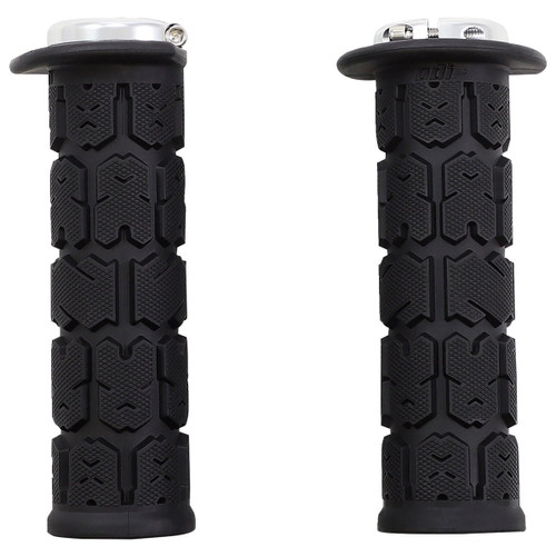 ODI Rogue 2.1 Lock-On Handlebar Grips - ATV/PWC - Black/Silver (J33RGB-S)