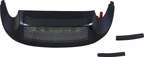Custom Dynamics Black White LED/Smoke Lens Front Fender Tip (GEN-FT-WS-BLK)
