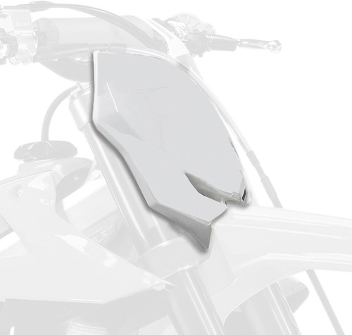 Polisport White Plastic Front Number Plate (8666100002)
