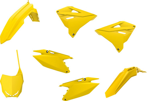 Polisport Restyle Yellow Plastic Complete Body Kit (90868)