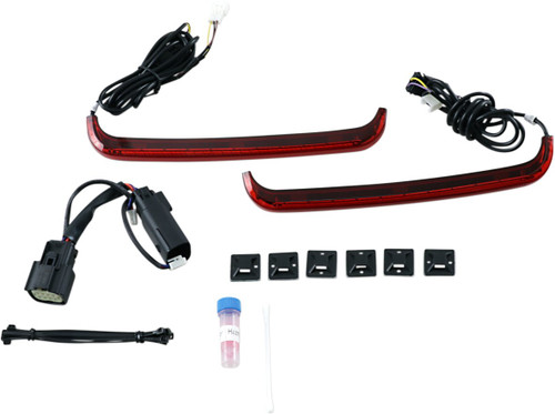 Custom Dynamics Red LED Low-Profile BAGZ Saddlebag Accent Lights (CD-LP-SS8-R)