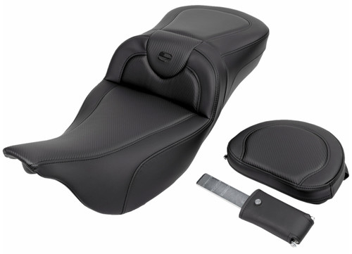 Saddlemen Extended Reach Roadsofa Carbon/Black Seat w/Backrest (808-07B-186B0)