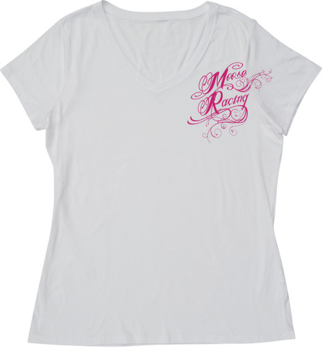 Moose Flourish Script Womens Short Sleeve T-Shirt