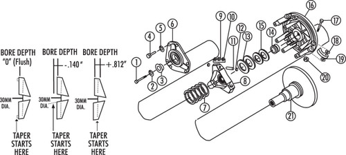 Comet Spring Tension Washer Kit for 108-C/102-C/101-C/100-C (3-Pack) (203849A)