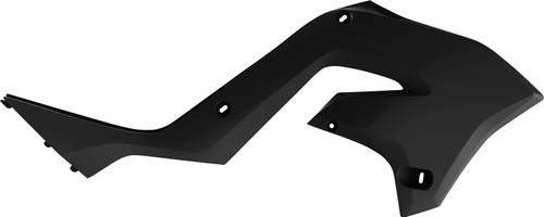 Polisport Restyle Black Plastic Radiator Shrouds/Covers (8425800002)