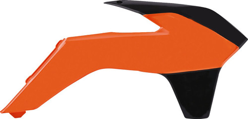 Polisport Orange/Black Plastic Radiator Shrouds/Covers (8417400004)