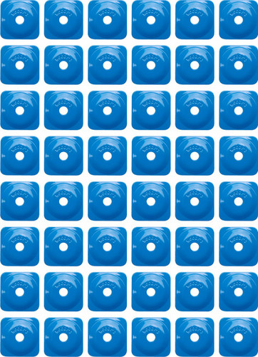 Woodys Grand Digger 5/16" Blue Aluminum Support Plates 48 Pack (ASG-3825-48)