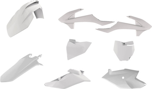 Polisport Restyle White Plastic Complete Body Kit (90761)