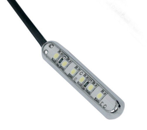 Custom Dynamics Chrome White Lens LED Magic Spot (MS6WHITEC)