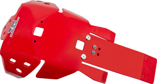 TM Designworks Full Coverage Red Skid Plate w/Link Guard (HOLG-470-RD)