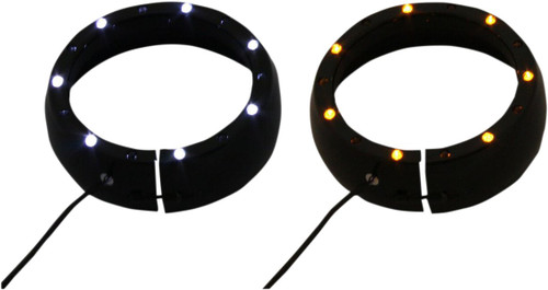 Custom Dynamics Black LED Passing Lamp Trim Ring for '06-'13 FLHT (CDTB-45TR-2B)