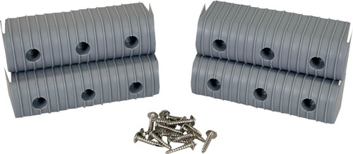 Caliber 2" x 6" Gray Plastic BunkWrap Endcap 4 Pack (23053)