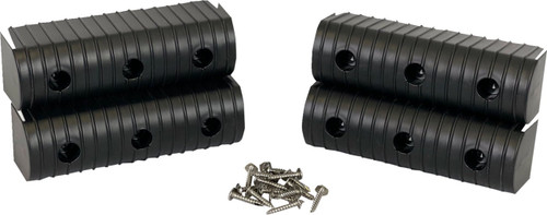 Caliber 2" x 6" Black Plastic BunkWrap Endcap 4 Pack (23053-BK)