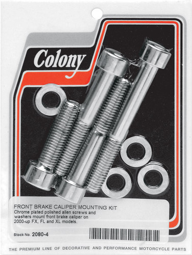 Colony Chrome Front Brake Caliper Mounting Kit (2080-4)