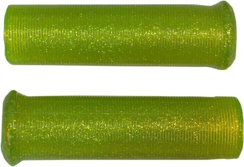 Emgo 7/8" Retro Yellow Star Fire Flake Grips (42-21125)