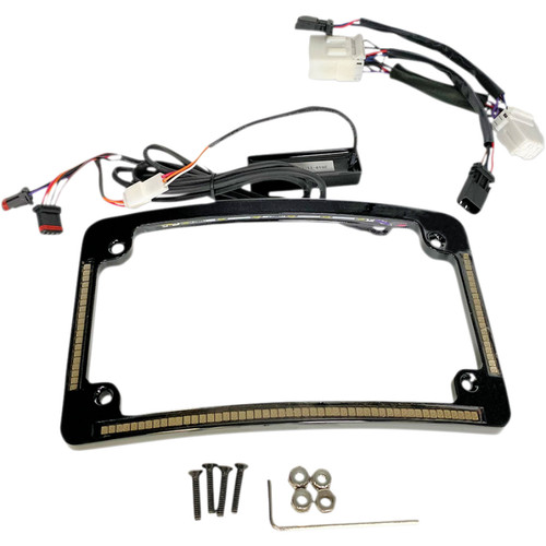 Custom Dynamics Black Run/Brake/Turn LED Radius License Plate Frame (TF05-HD-B)