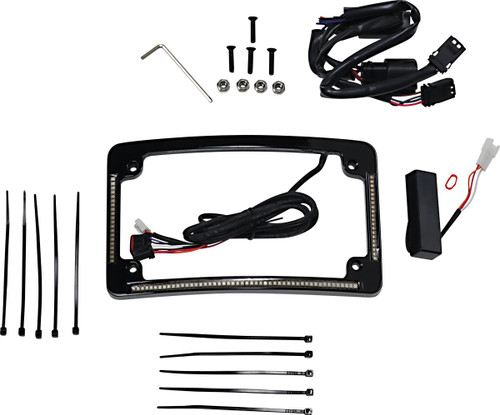 Custom Dynamics Black Run/Brake/Turn LED Radius License Plate Frame (TF05-SS6-B)