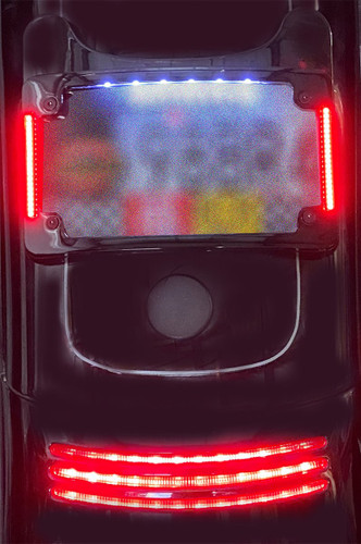 Custom Dynamics Black Plug & Play LED Radius License Plate Frame (TF06-BCM-B)