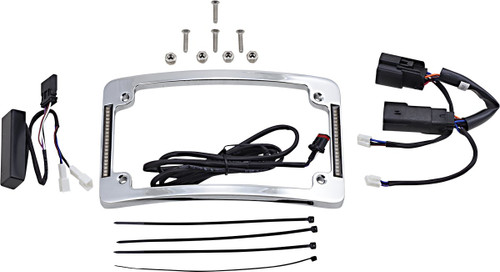 Custom Dynamics Chrome Plug & Play LED Radius License Plate Frame (TF06-BCM-C)