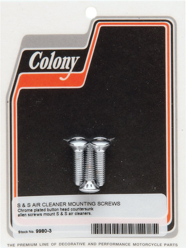 Colony Chrome Plated Air Cleaner Cover Mounting Kit (9980-3)