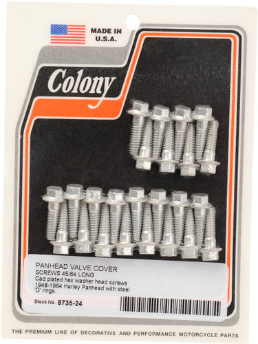 Colony Cadmium Panhead Valve Cover Screws (8735-24)