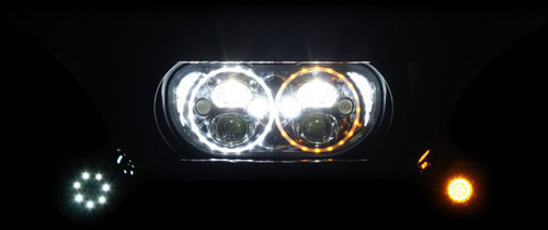 Custom Dynamics Chrome TruBeam LED Headlight (CDTB-RG-15-C)