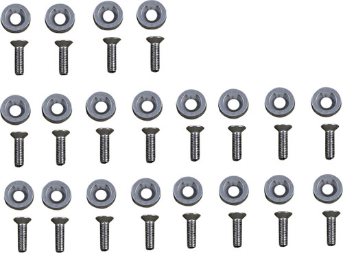 Moose Silver Billet Aluminum Fender Washer Kit (0521-1831)