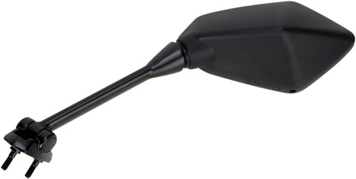 Emgo Left Side View Black Polygon Mirror (20-49212)