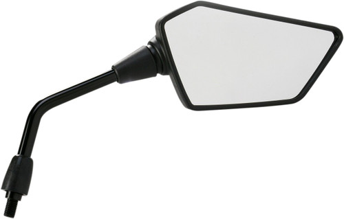 Emgo Right Side View Black Polygon Mirror (20-49221)
