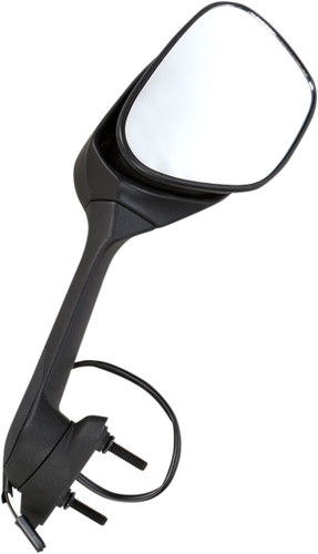 Emgo Right Side View Black Oval Mirror w/Turn Signal (20-55261)