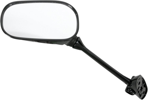 Emgo Left Side View Black Oval Mirror (20-97212)