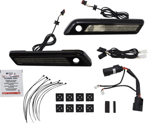 Custom Dynamics Black Saddlebag Smoke Lens LED Latch Light Kit (CD-SBL-BCM-SB)