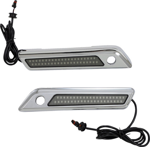 Custom Dynamics Smoke/Chrome Saddlebag Latch Dual Color Lights (CD-SBL-DC4-SC)