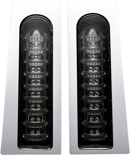 Custom Dynamics Smoke/Chrome ProBeam Fillerz LED Saddlebag Lights (PB-FILL-S-C)