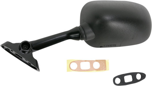 Emgo Left Side View Black Oval Mirror (20-69722)