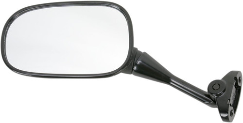 Emgo Left Side View Black Oval Mirror (20-87022)