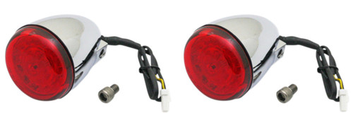 Custom Dynamics Chrome/Red ProBeam LED Turn Signals (PB-IND-RTS-R-C)