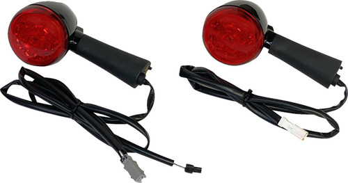 Custom Dynamics Red Rear LED Turn Signals (PB-INDBOB-RR-BR)