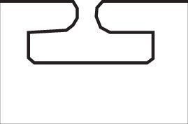 Garland 46.50" Black UHMW Slide 10 (10-46.50-0-01-01)
