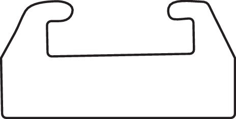 Garland UHMW Slide/Hyfax - Profile 26 - 41.63" - Black (26-41.63-1-01-01)