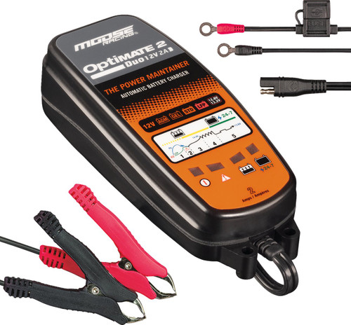 Moose Optimate 2 Duo Battery Charger/Maintainer (3807-0707)