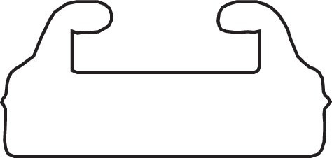 Garland 51.50" Black UHMW Slide 21 (21-51.57-1-01-01)