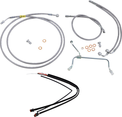 Burly Complete Stainless Cables for 13" Ape Hanger Handlebars (B30-1238)