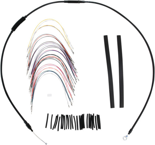 Burly Complete Black Vinyl Cables for 13" Ape Hanger Handlebars (B30-1048)