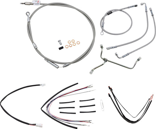 Burly Complete Stainless Cables for 14" Ape Hanger Handlebars (B30-1152)