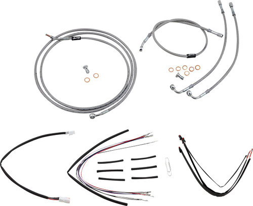 Burly Complete Stainless Cables for 14" Ape Hanger Handlebars (B30-1155)
