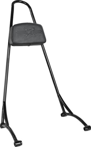 Burly 20" Black Tall Sissy Bar w/Pad (B13-1506B)