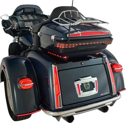 Ciro Chrome Red Lens Calade LED Tail Lights (40085)
